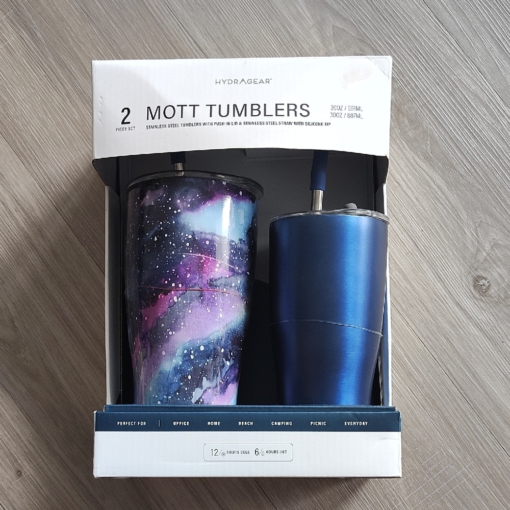 HydraGear Mott Tumblers Set - Galaxy and Blue